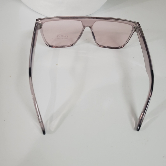 OVERSIZED FLAT TOP DESIGNER STYLE SUNGLASSES W CASE - Picture 5 of 13